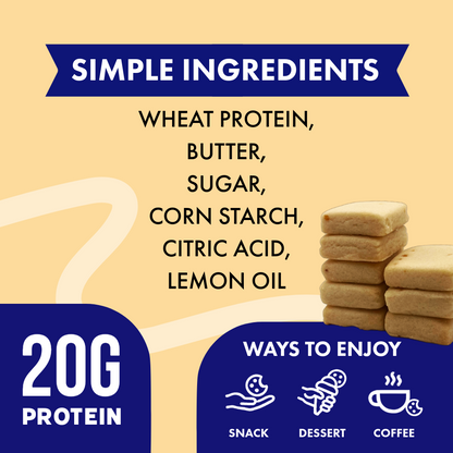 Lemon Shortbread Butter Cookie Pouches - 6 Pack