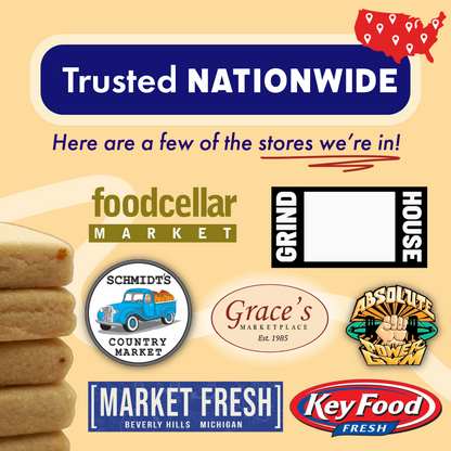 Lemon Shortbread Butter Cookie Pouches - 6 Pack