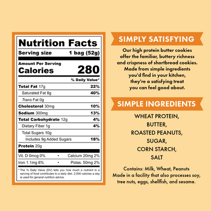 Salted Peanut Butter Cookie Pouches - 6 Pack