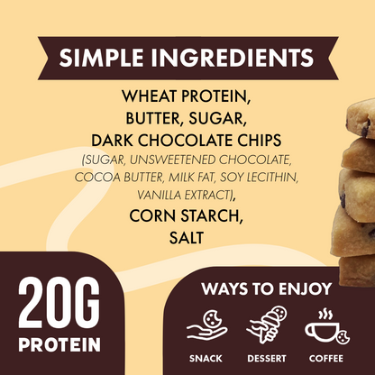 Chocolate Chip Butter Cookie Pouches - 6 Pack